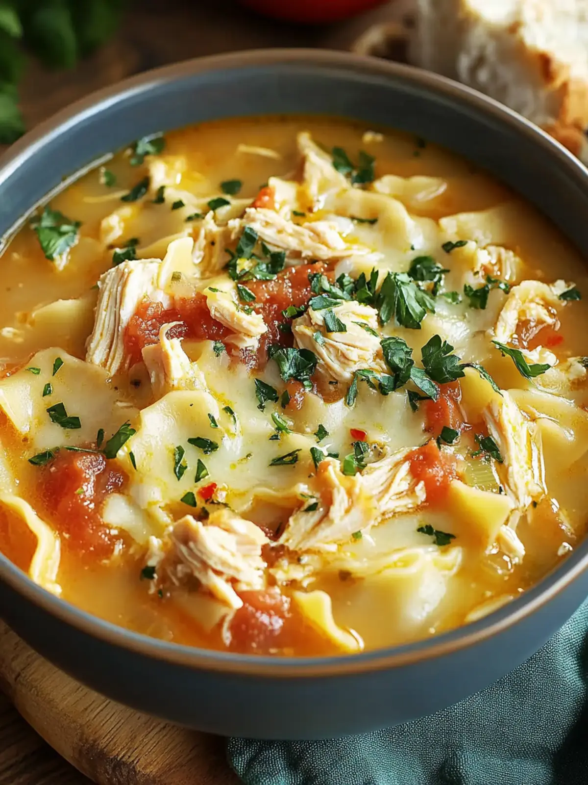 Irresistible Chicken Lasagna Soup