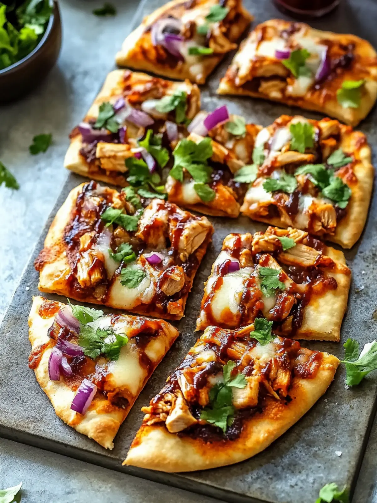 BBQ Chicken Flatbread Pizzas