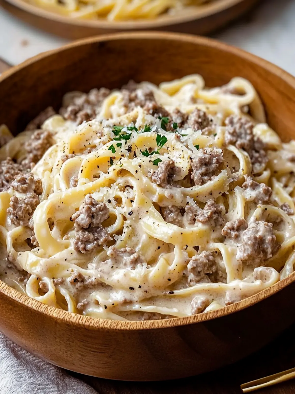 Ground Beef Alfredo