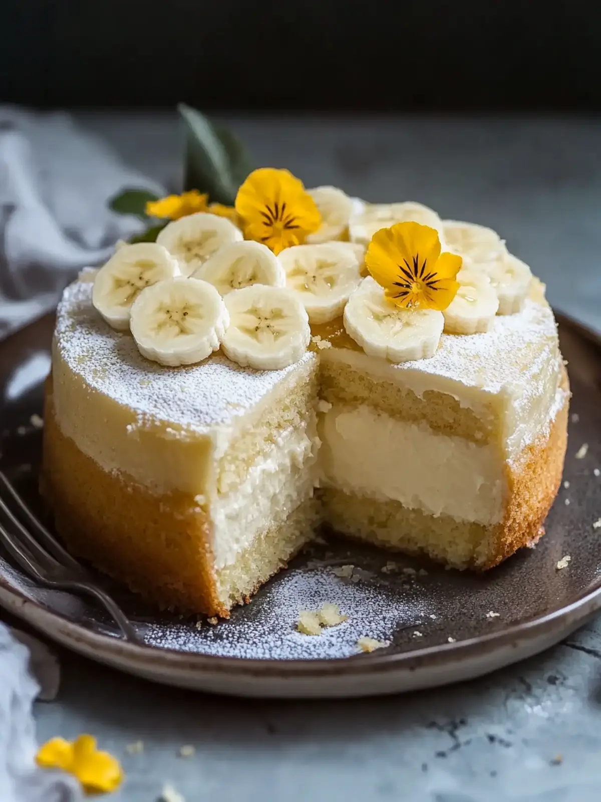 Easy Banana Magic Cake
