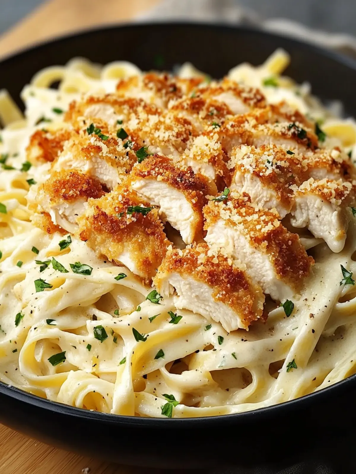 Best Crispy Chicken Fettuccine Alfredo