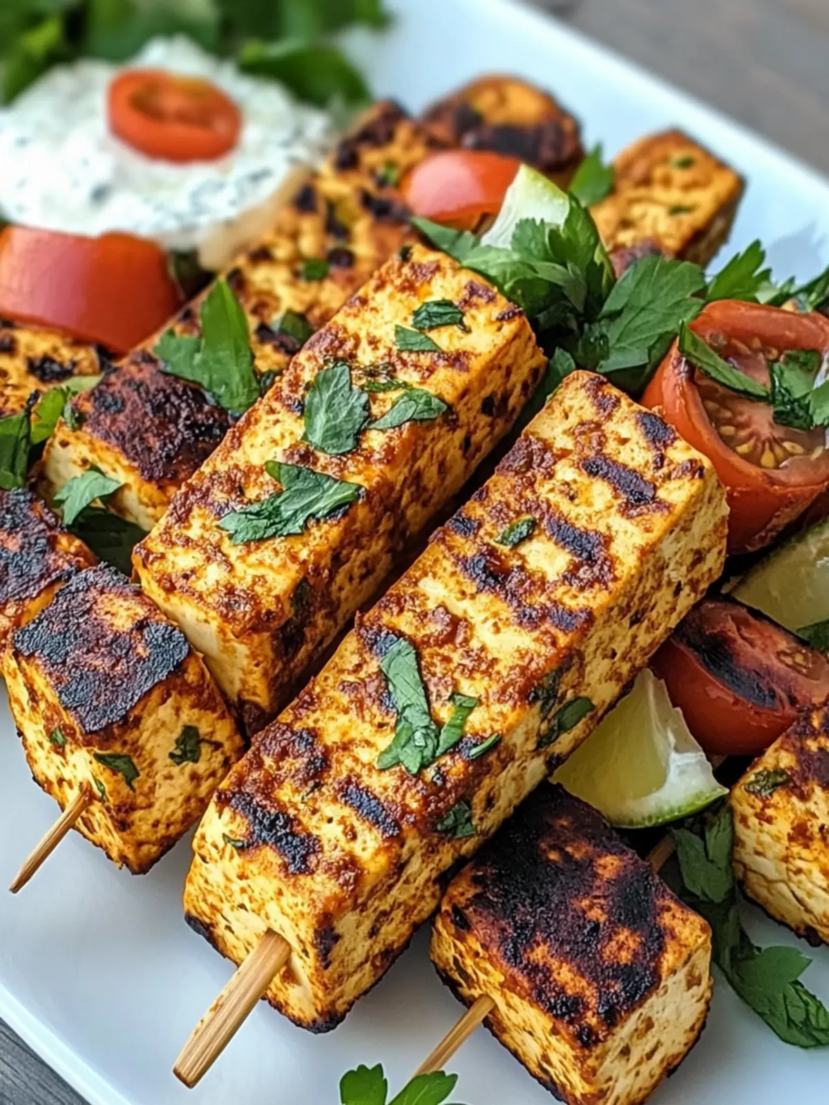 Savory Middle Eastern Tofu Kebabs