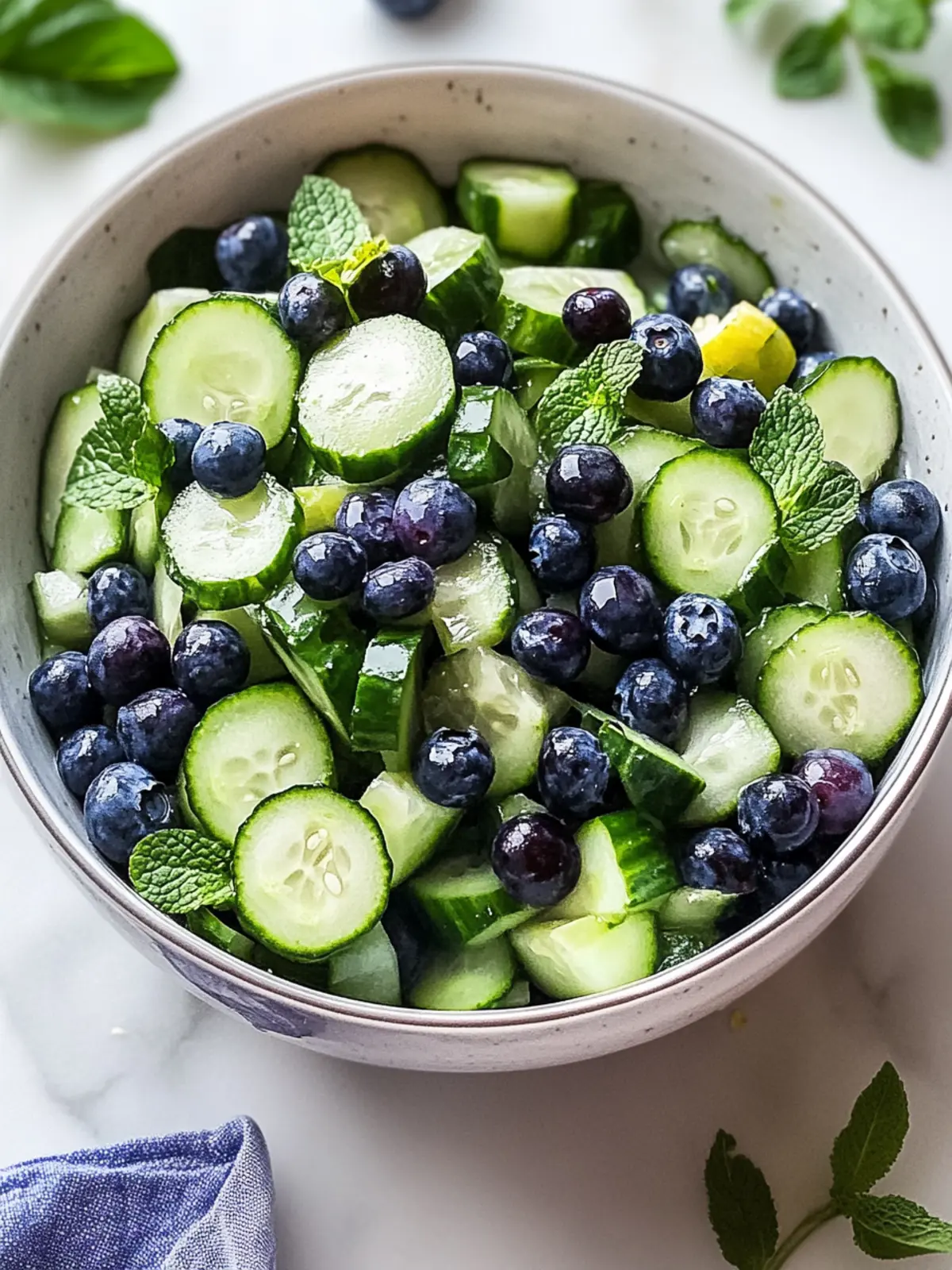 Fresh Cucumber Blueberry Salad