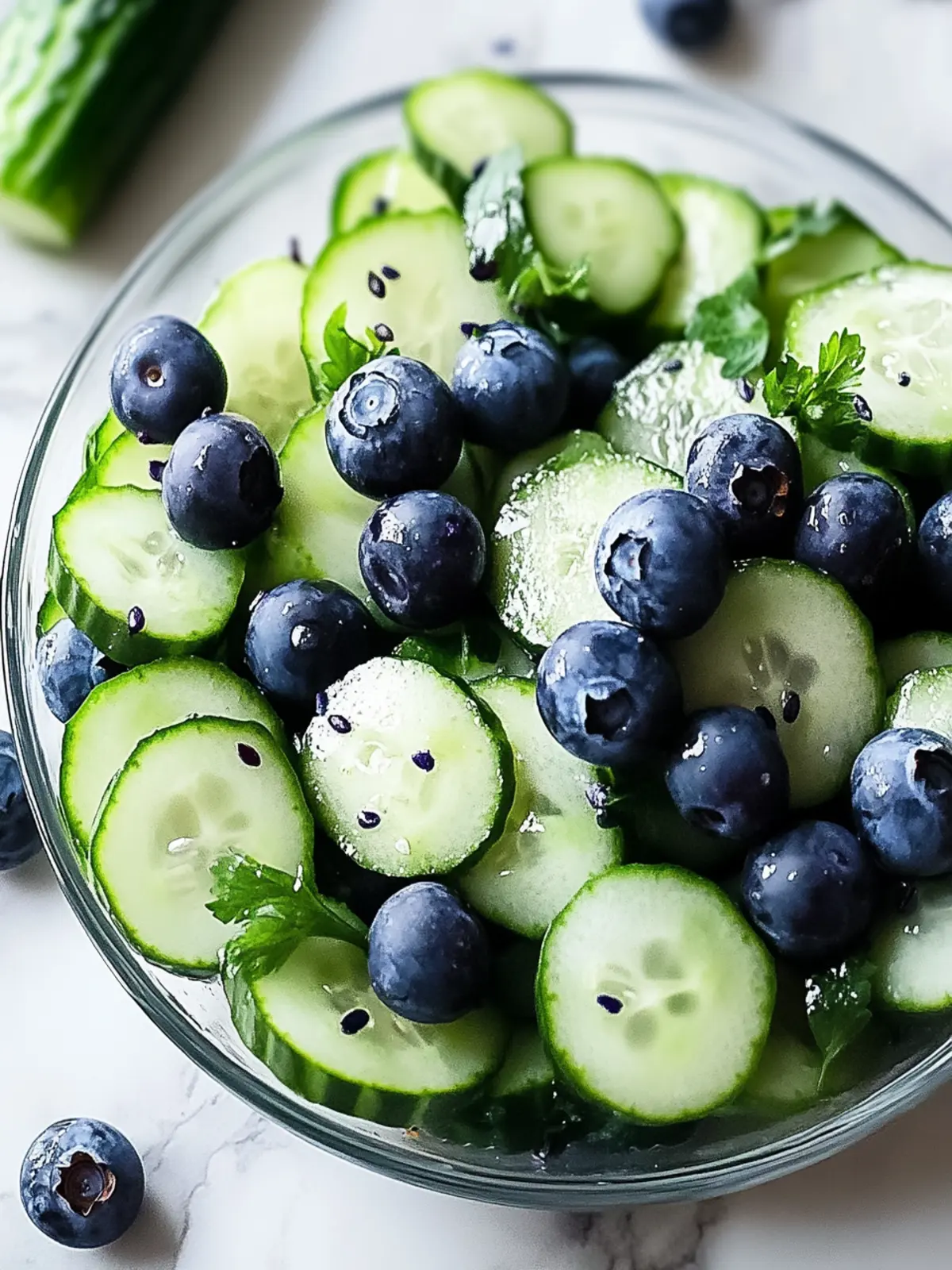 Fresh Cucumber Blueberry Salad