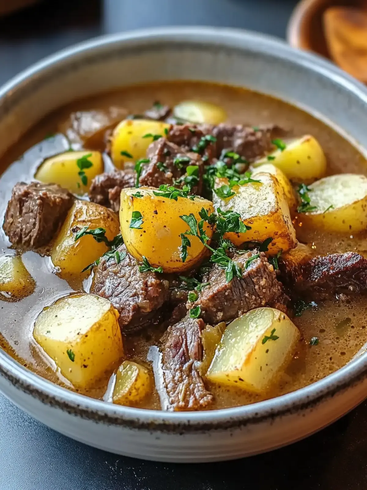 Slow Cooker Steak and Potato Soup