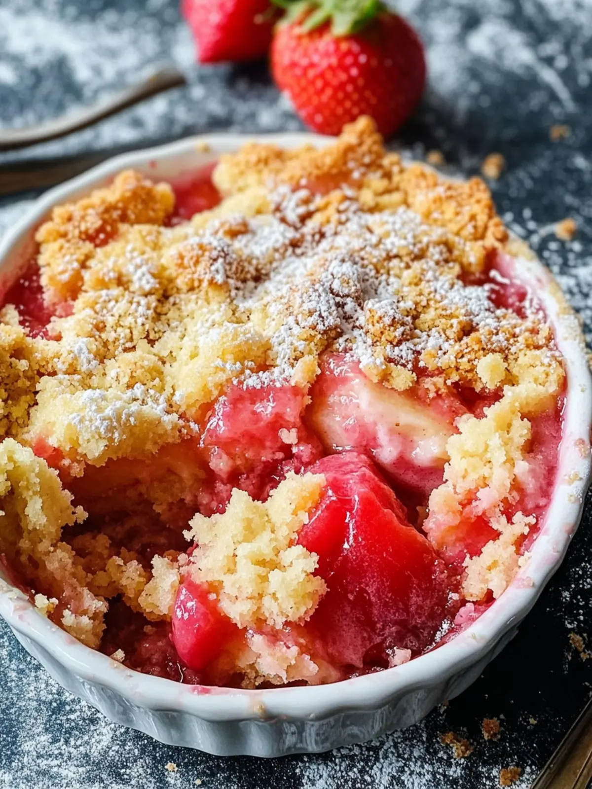 Magic Rhubarb Dump Cake