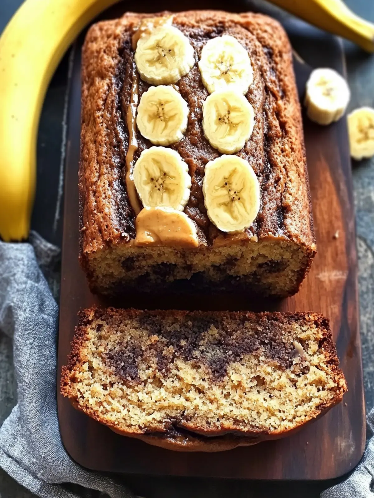 Buckeye Banana Bread with Peanut Butter Bliss