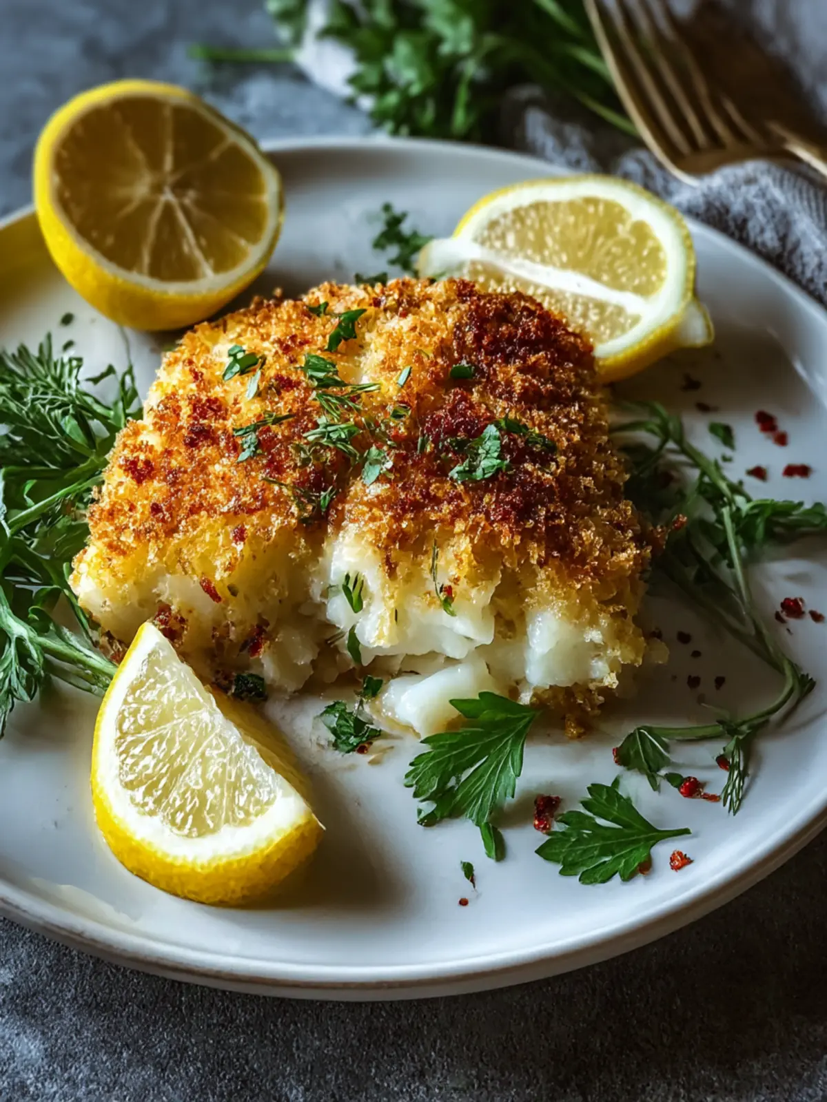 Crispy Parmesan Crusted Cod