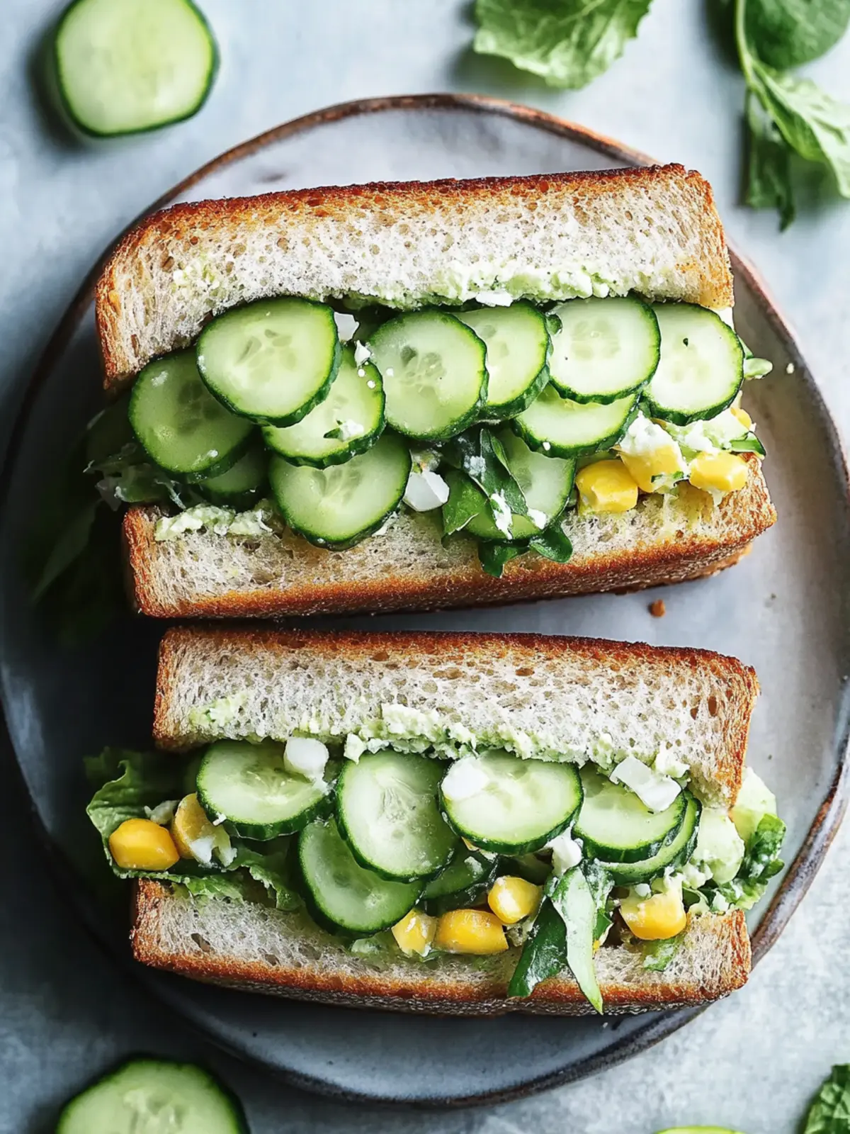 Refreshingly Easy Cucumber Salad Sandwiches