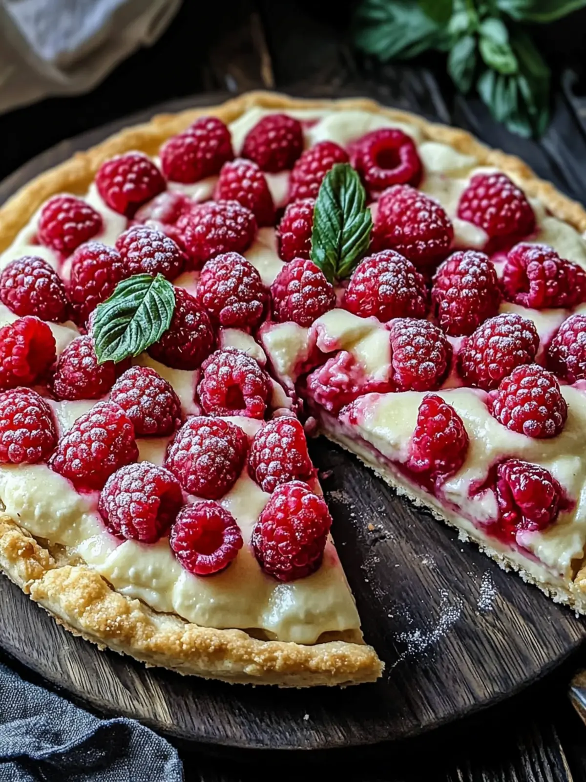 Raspberry Cheesecake Dessert Pizza