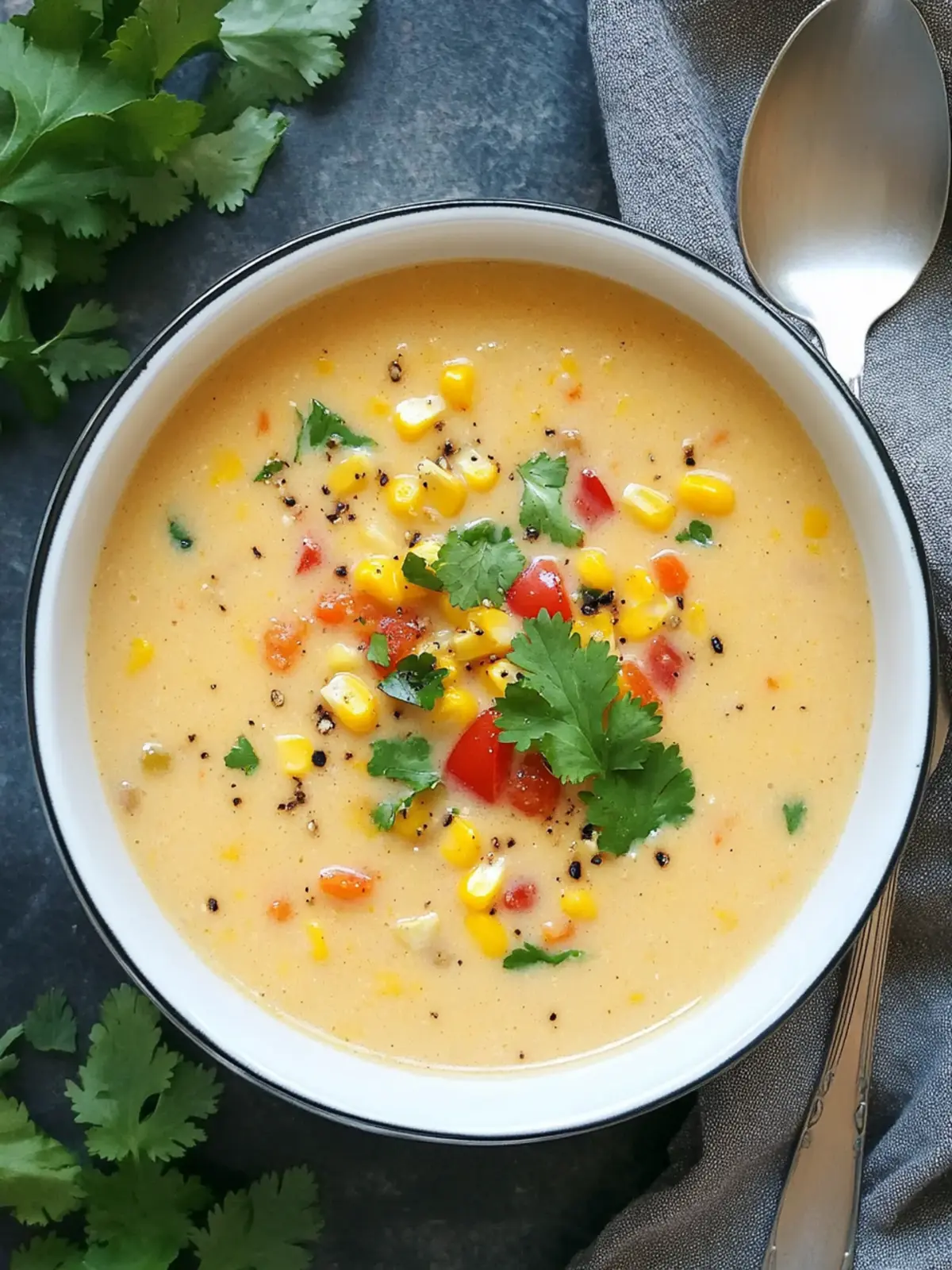Creamy Southwest Corn Chowder Soup