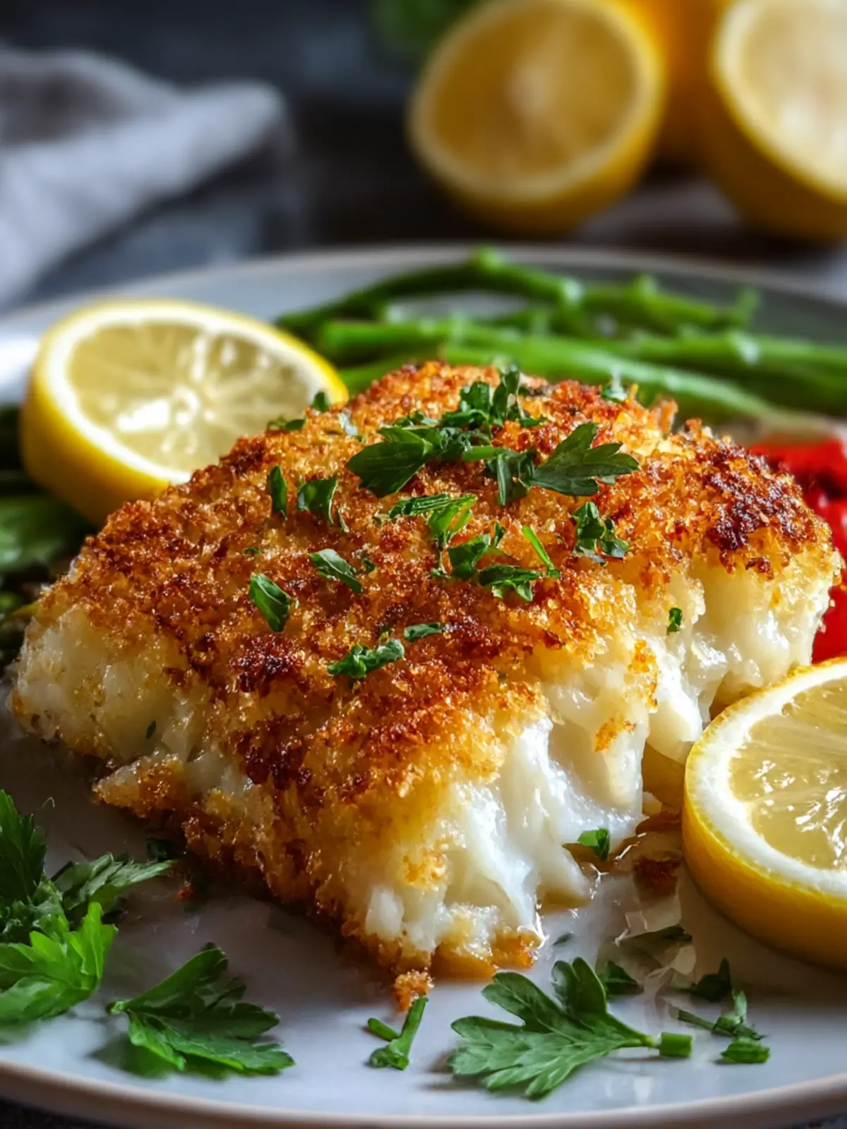 Crispy Parmesan Crusted Cod