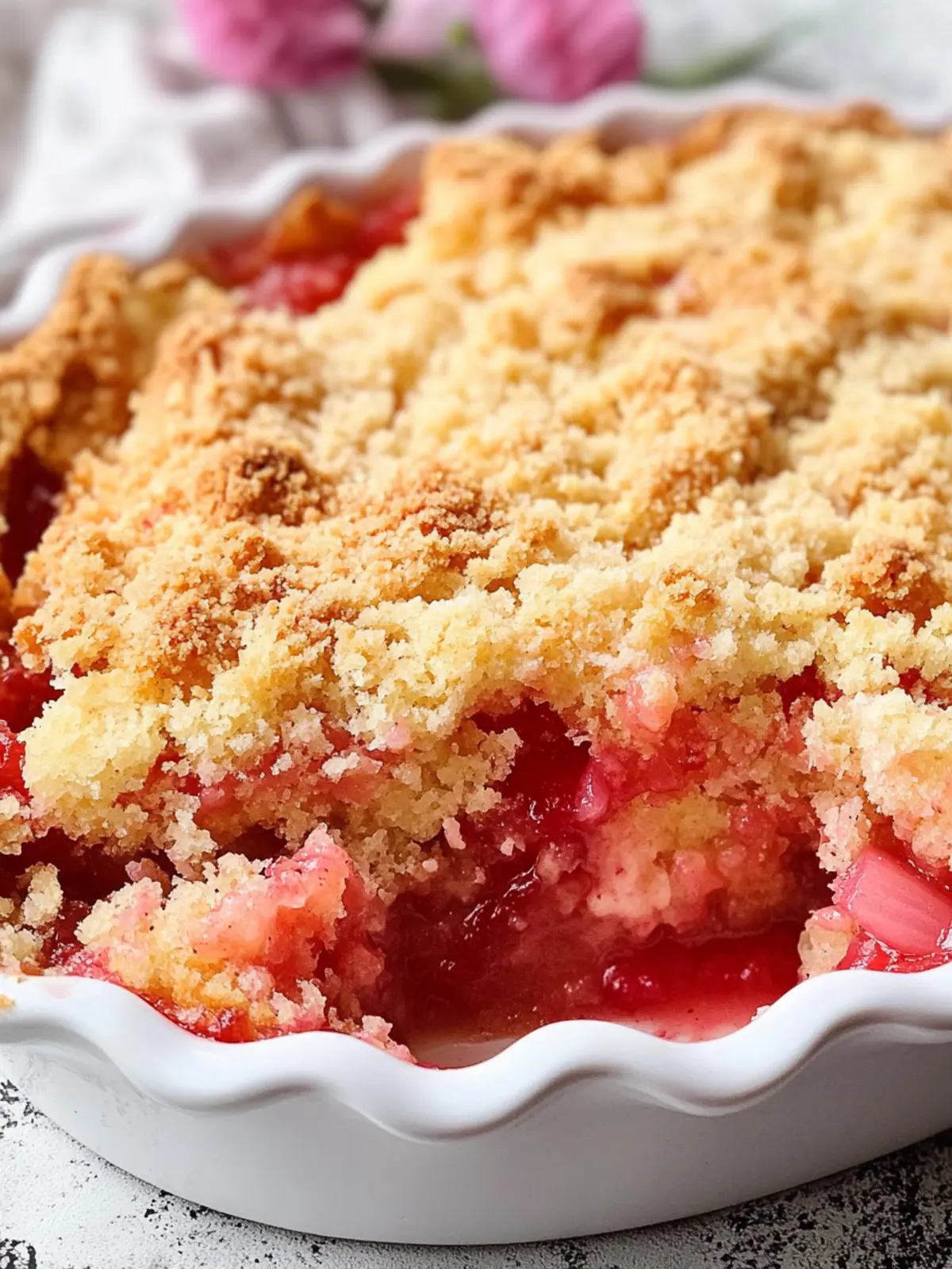 Magic Rhubarb Dump Cake