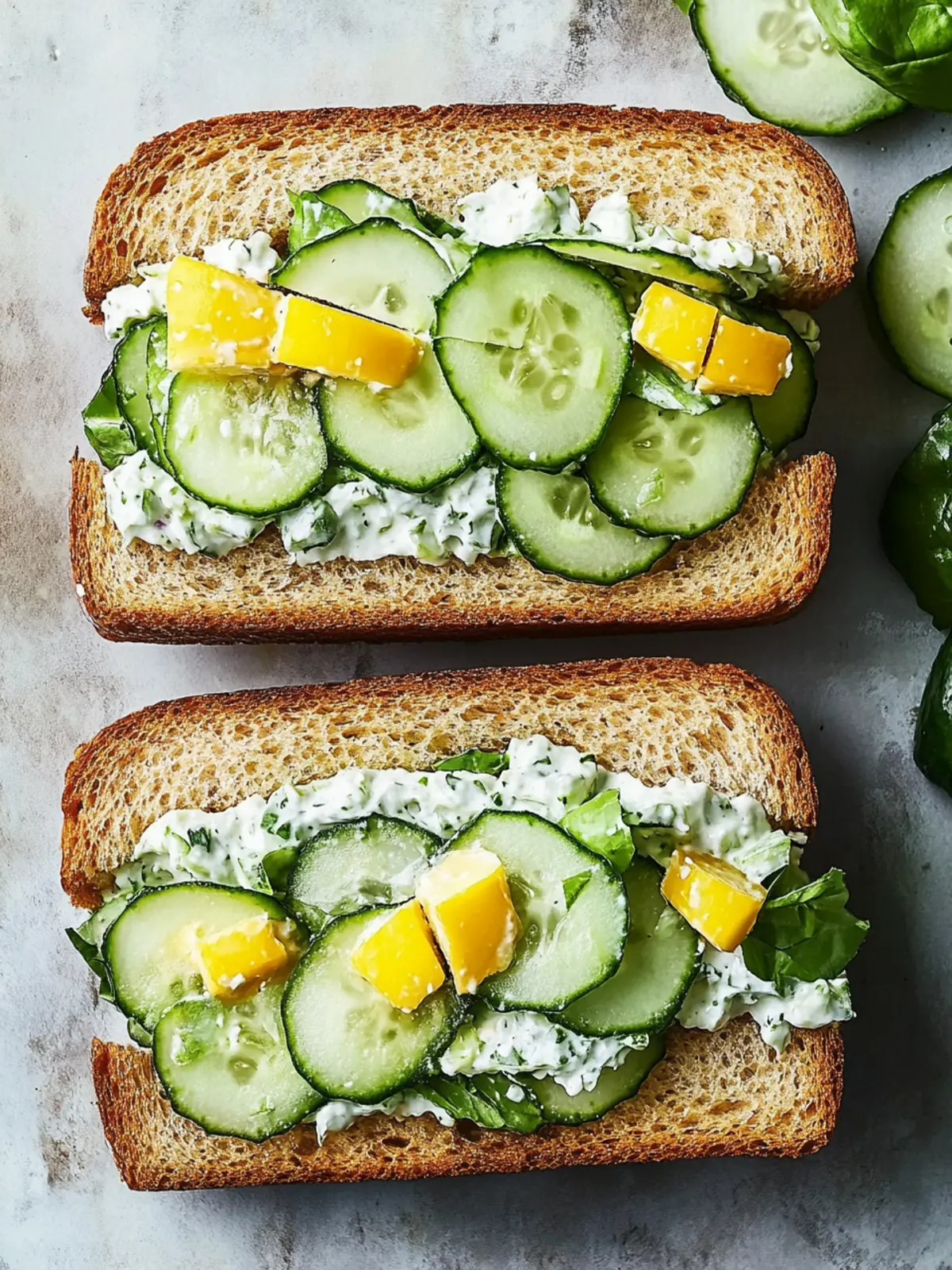 Refreshingly Easy Cucumber Salad Sandwiches