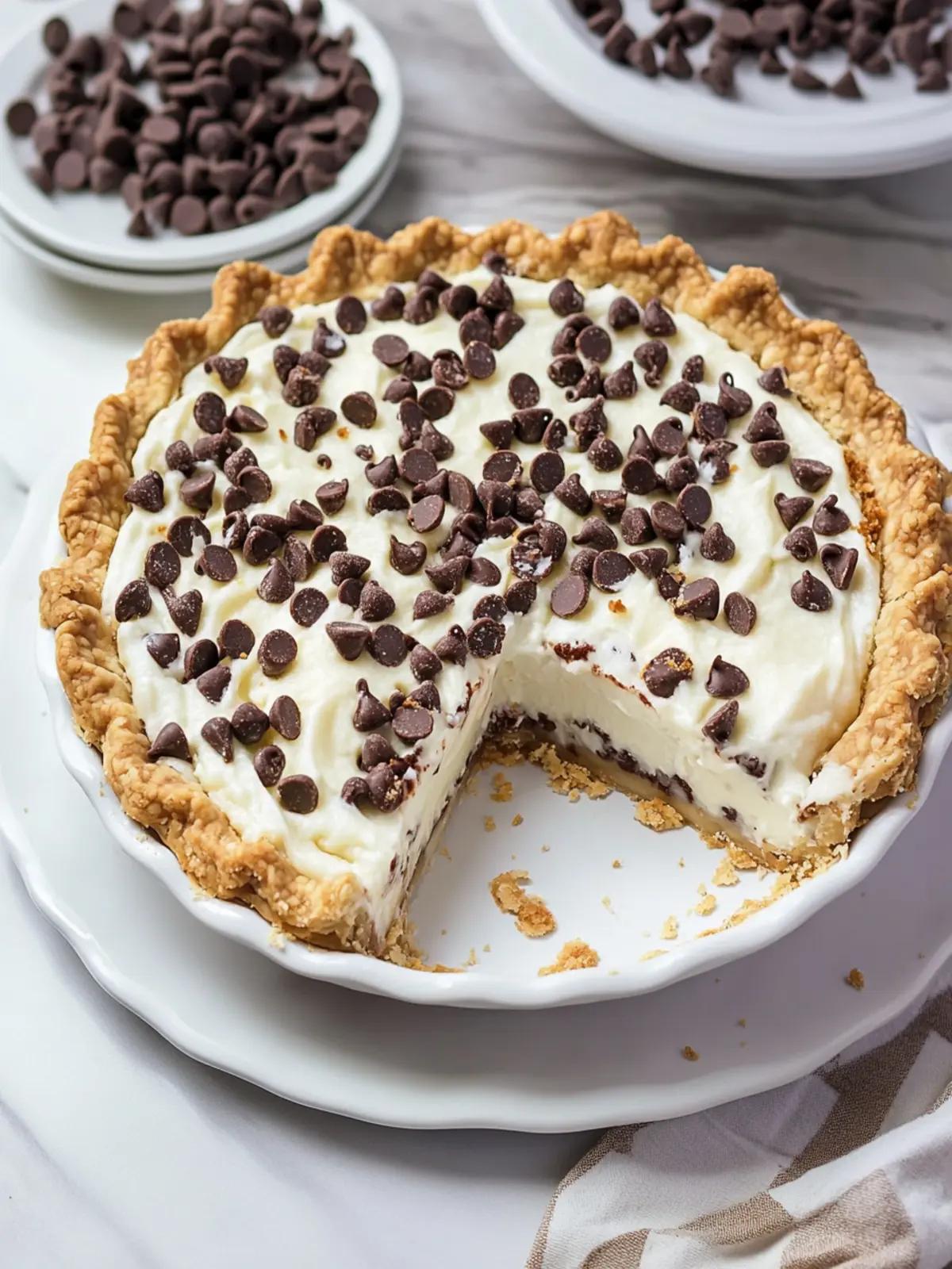 Chocolate Chip Cannoli Pie