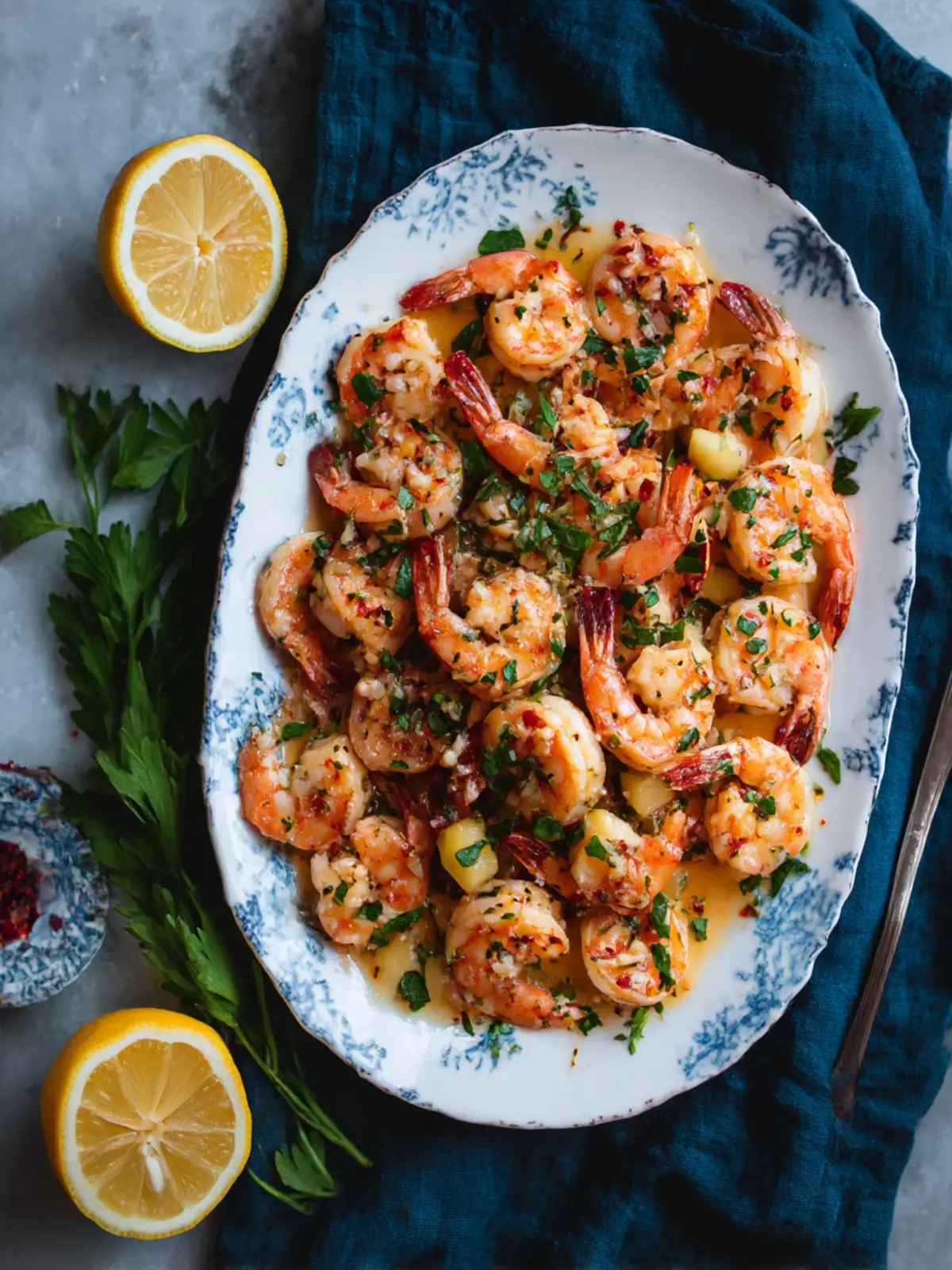 Garlic Shrimp {Hawaiian Style}