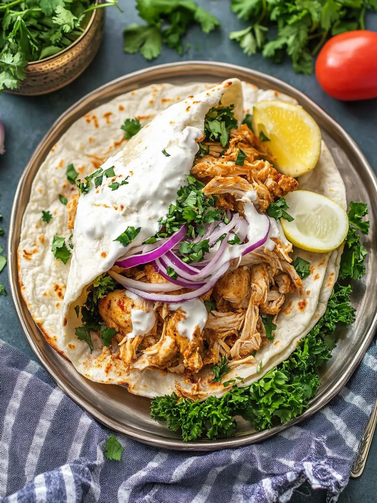Slow Cooker Chicken Shawarma