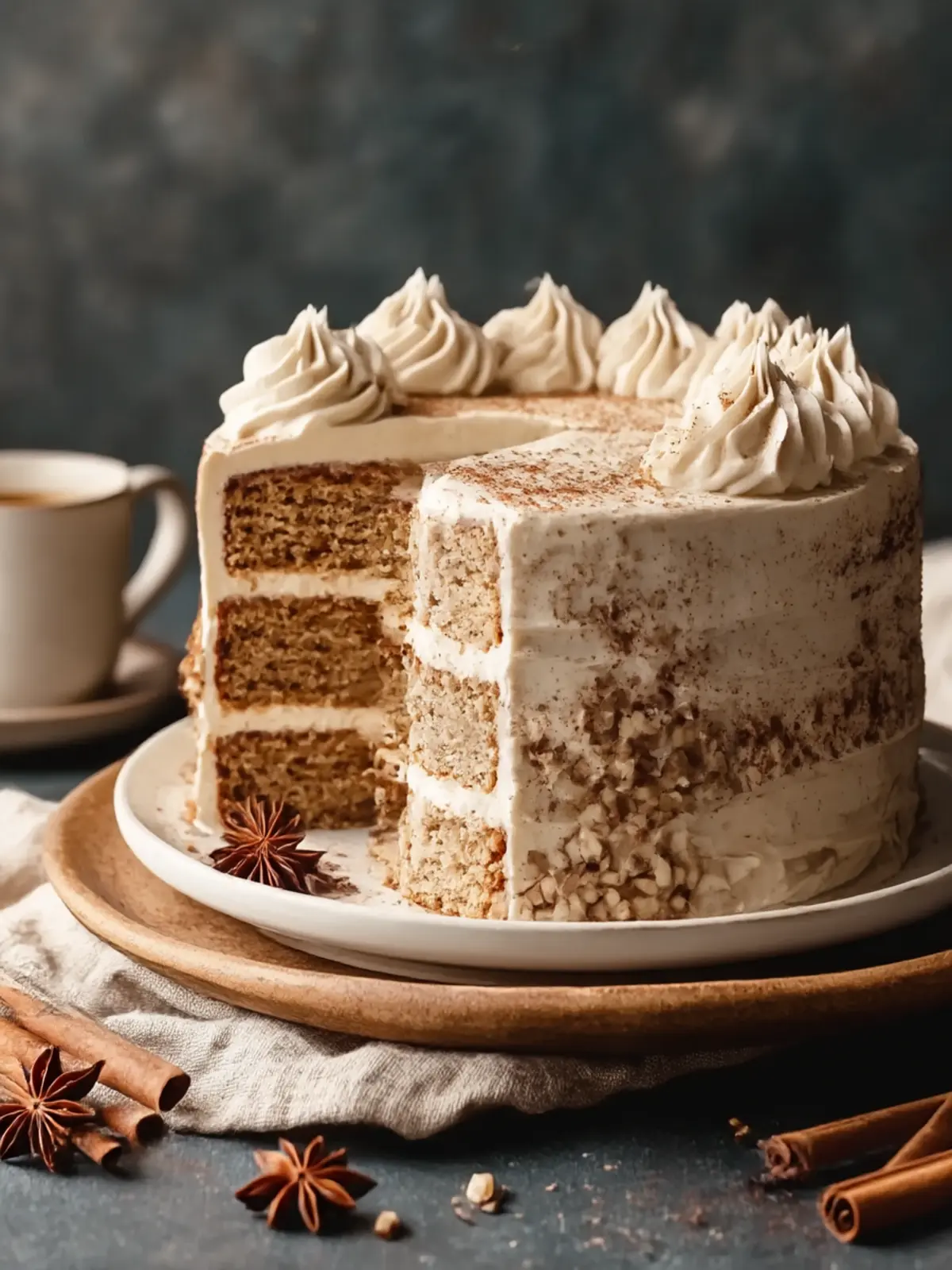 Heavenly Chai Cake with Creamy Brown Sugar Frosting