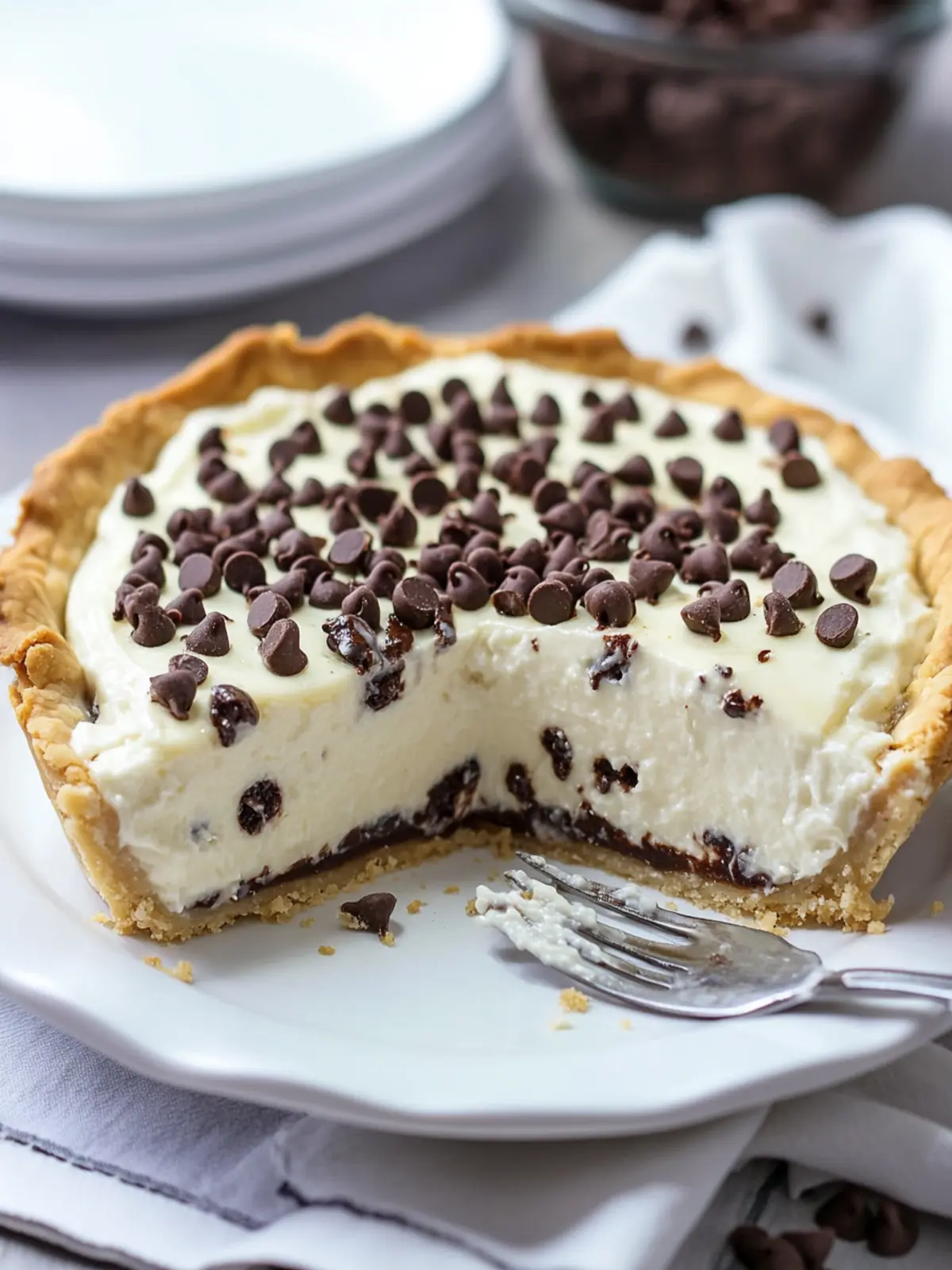 Chocolate Chip Cannoli Pie