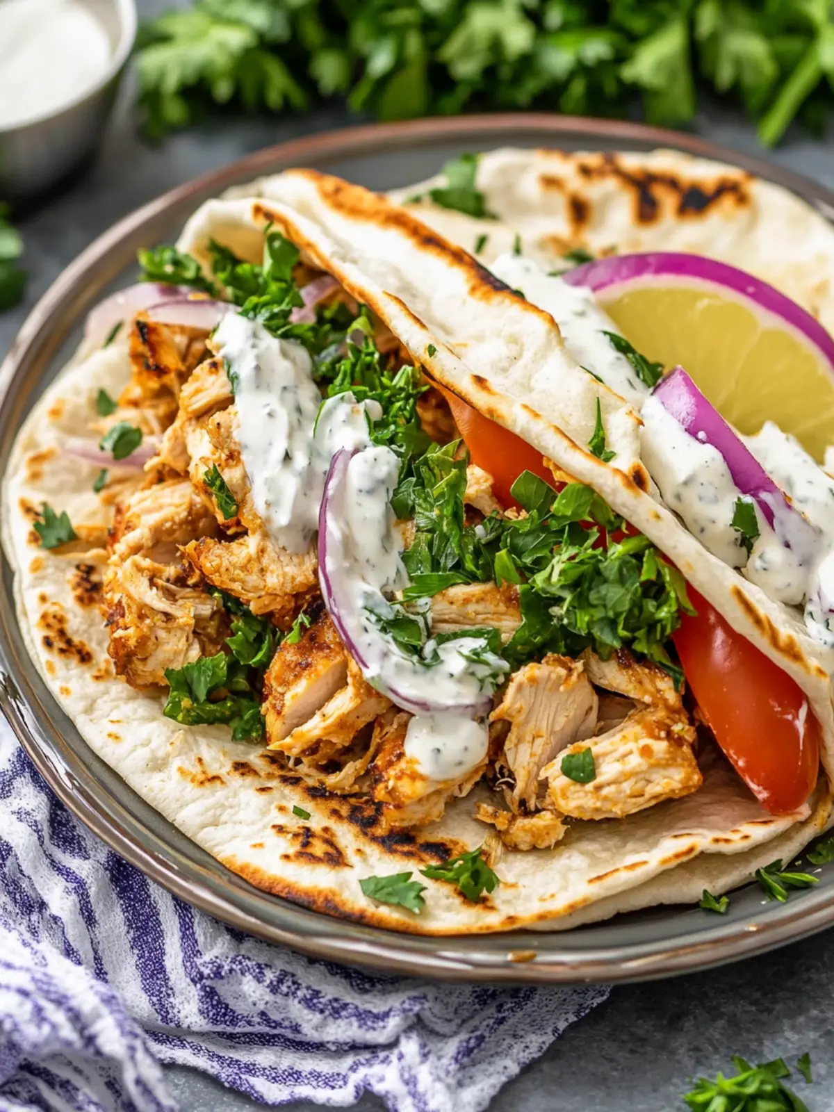 Slow Cooker Chicken Shawarma