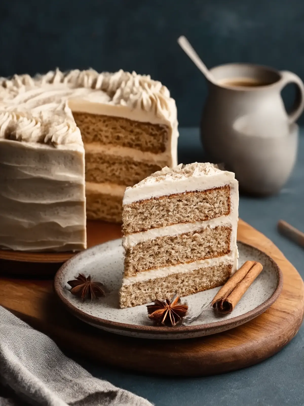 Heavenly Chai Cake with Creamy Brown Sugar Frosting