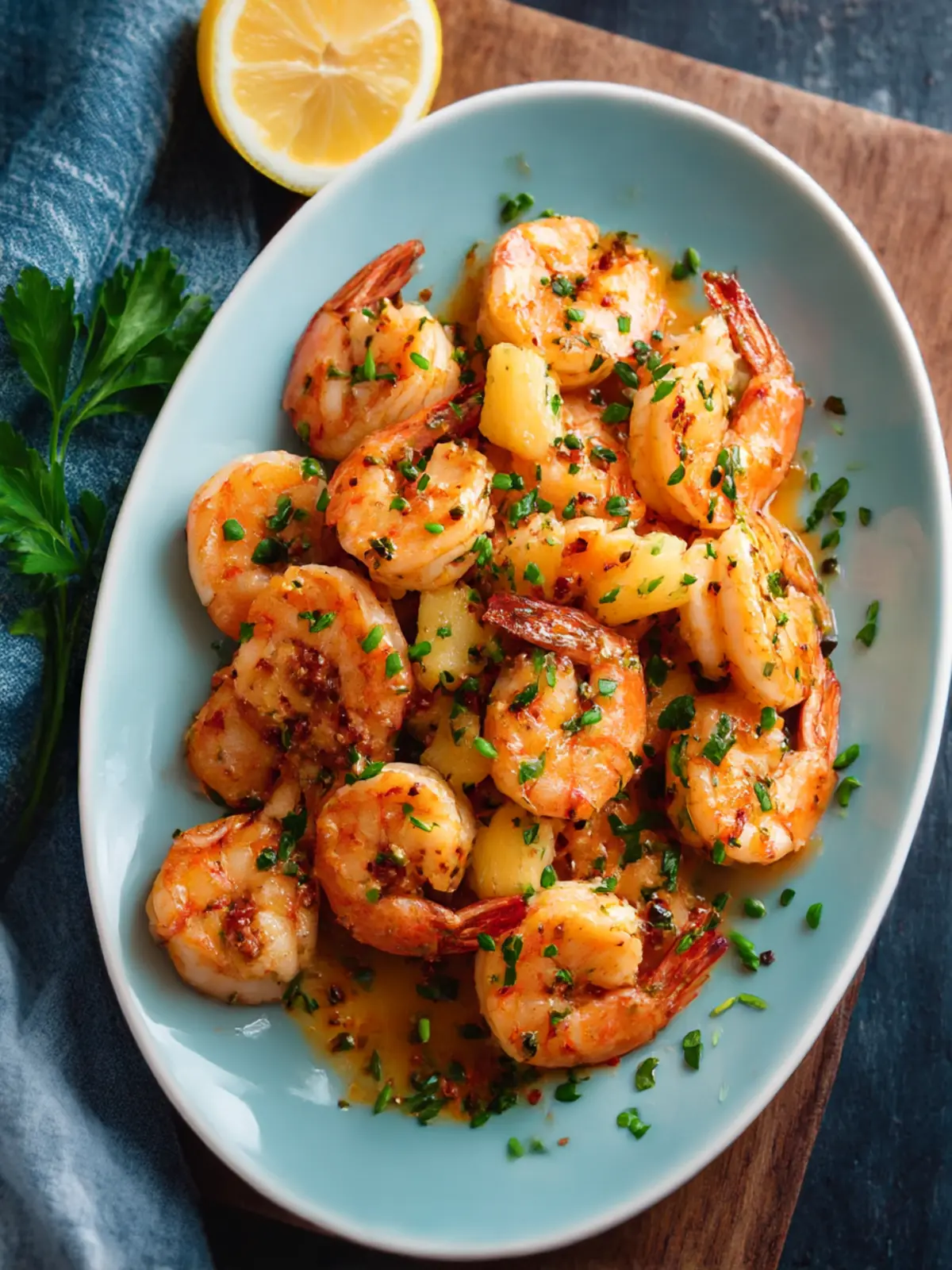 Garlic Shrimp {Hawaiian Style}