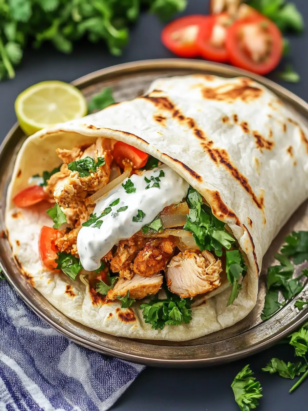 Slow Cooker Chicken Shawarma