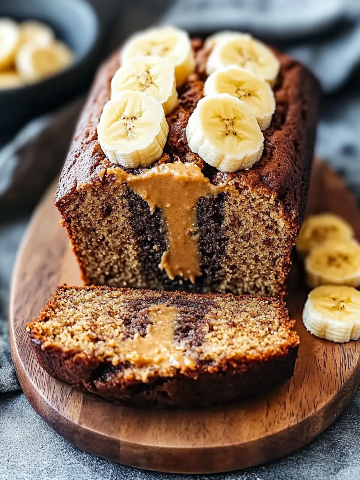 Buckeye Banana Bread with Peanut Butter Bliss