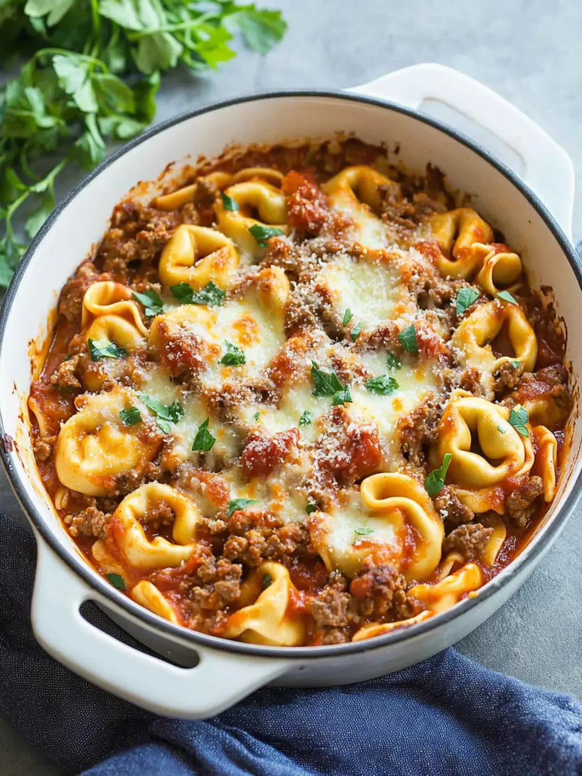 Beefy Tortellini Bake