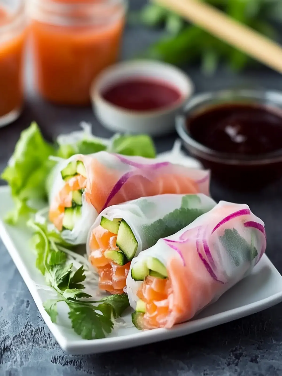 Smoked Salmon Spring Rolls
