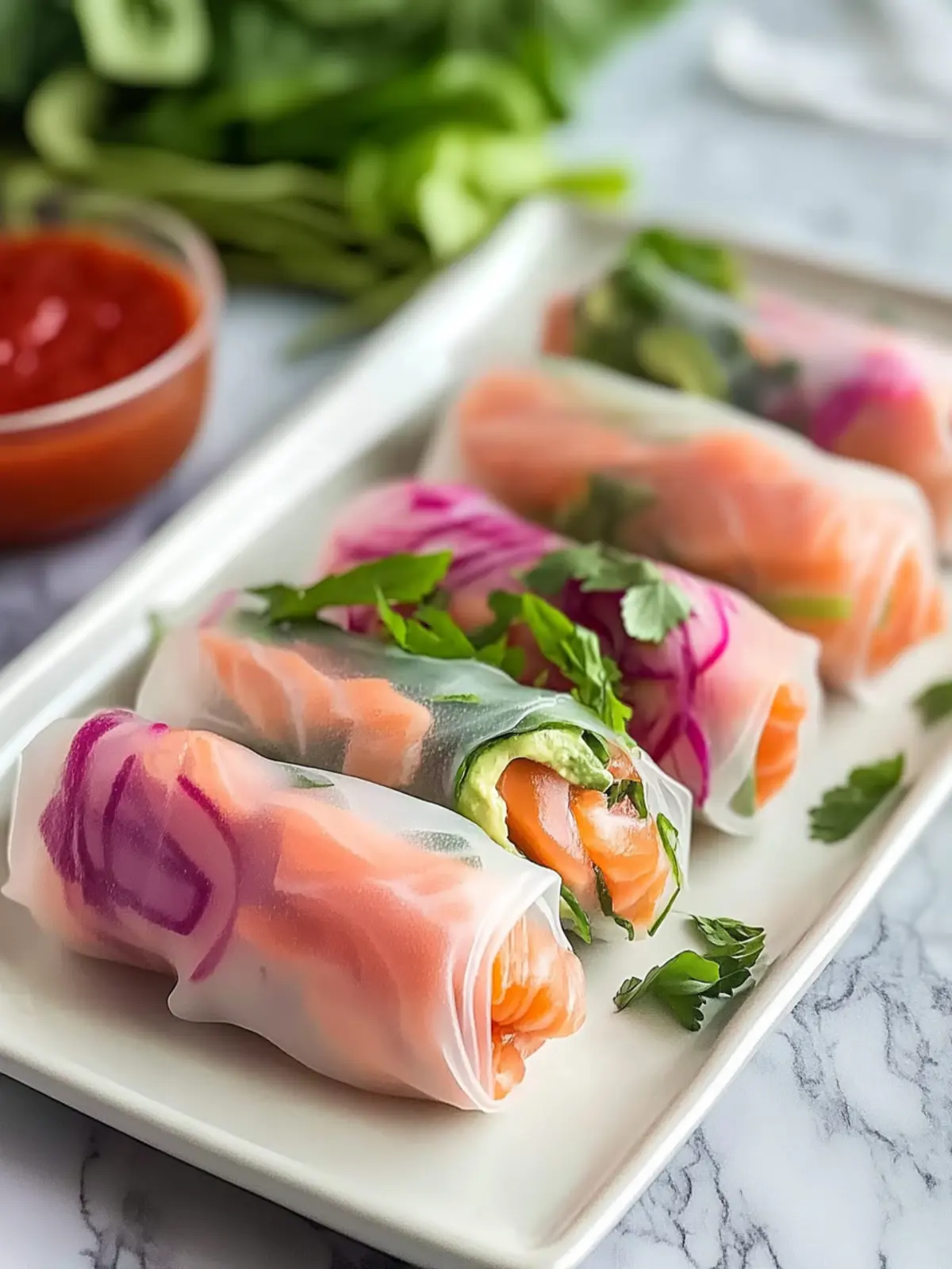 Smoked Salmon Spring Rolls