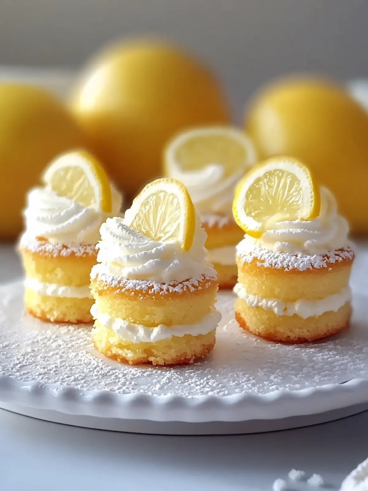 Zesty Mini Lemon Drop Cakes
