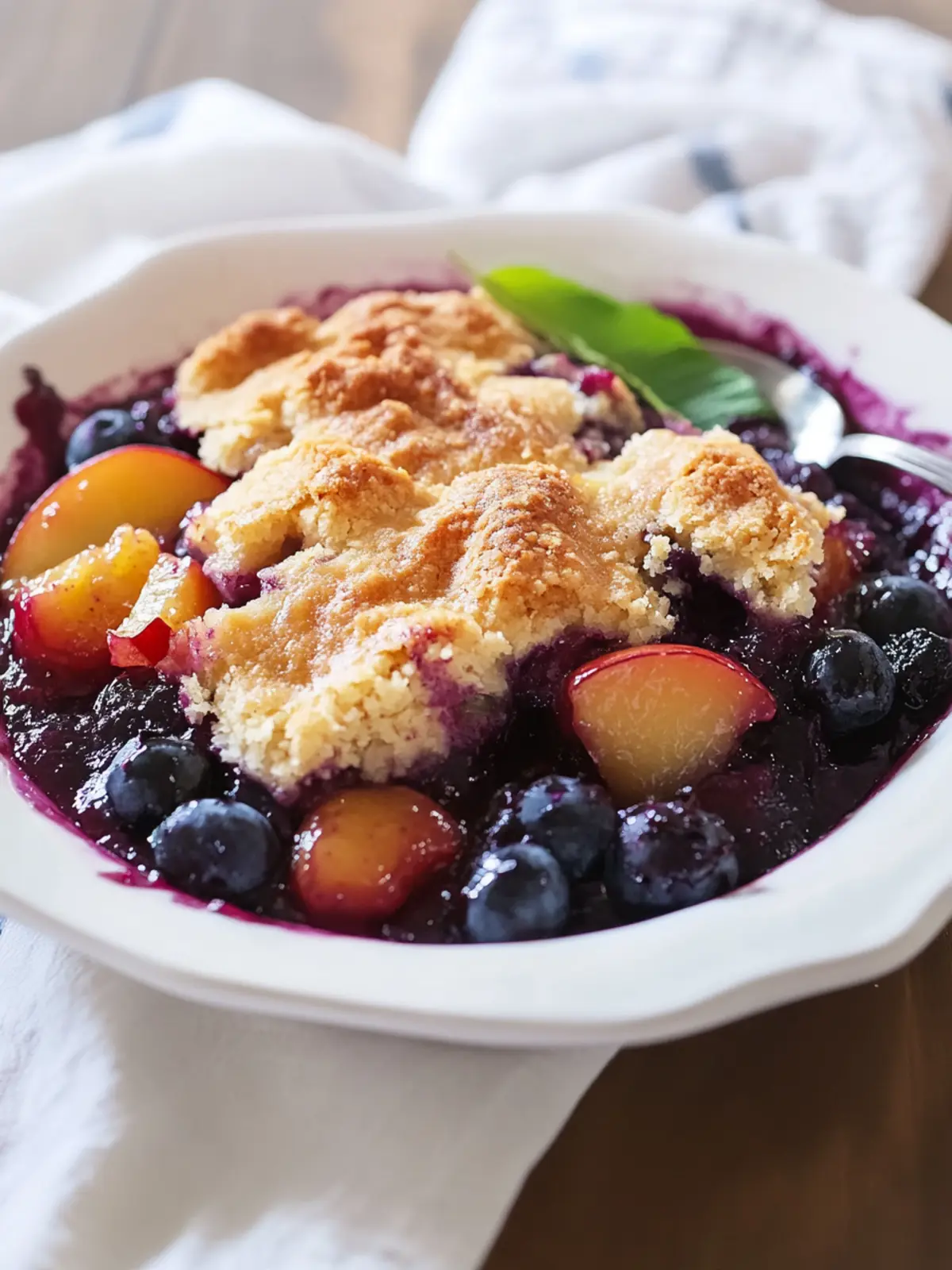 Nectarine-Blueberry Cobbler