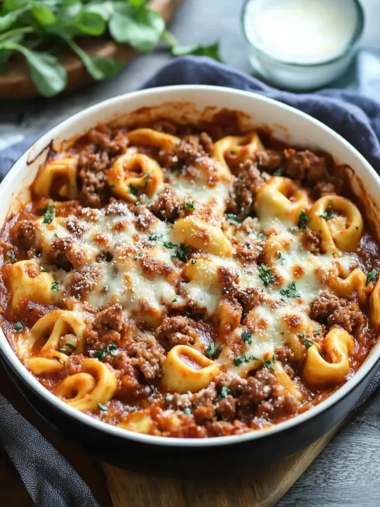 Beefy Tortellini Bake
