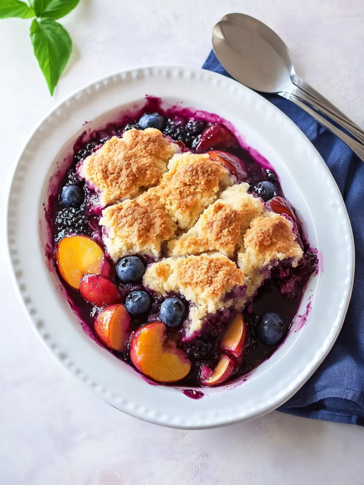 Nectarine-Blueberry Cobbler