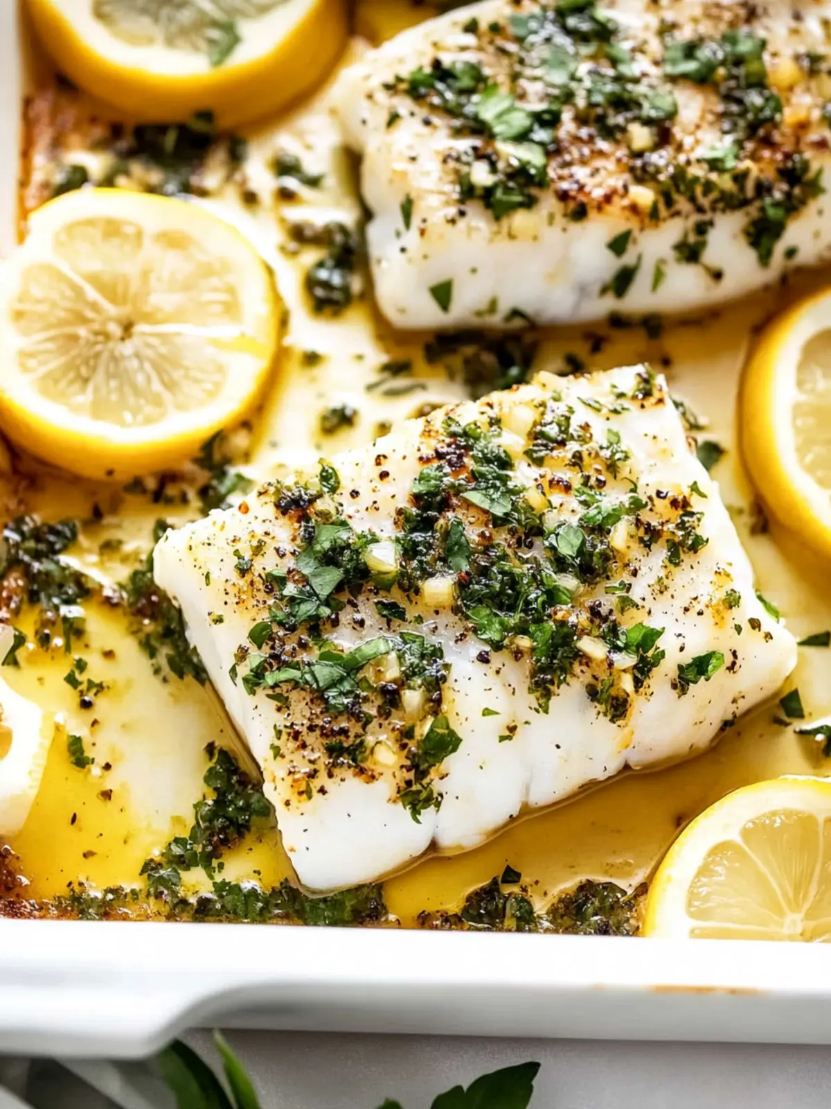 Garlic Herb Baked Cod