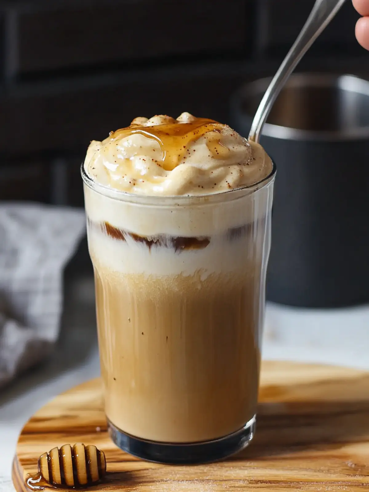 Viral Whipped Honey Coffee