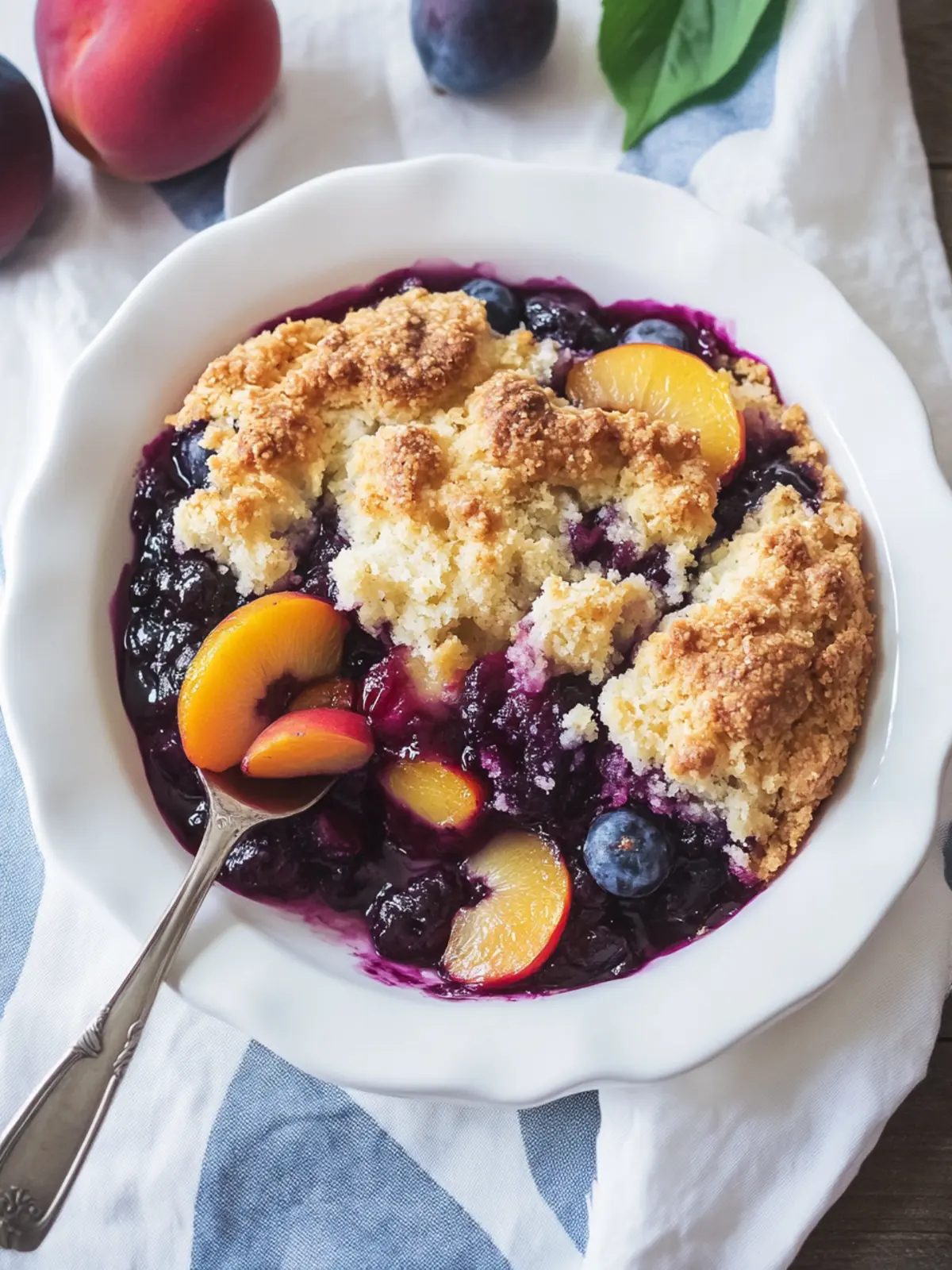 Nectarine-Blueberry Cobbler